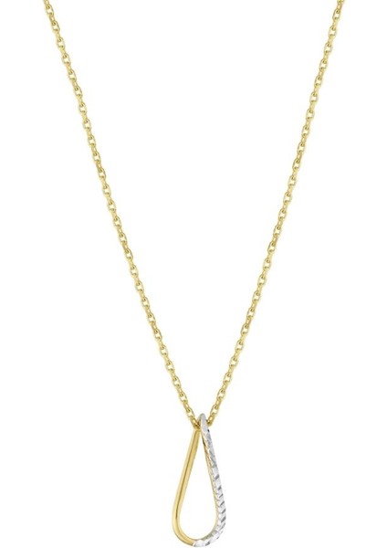 14 Ayar Butter Yellow Tasarım Altın Kolye