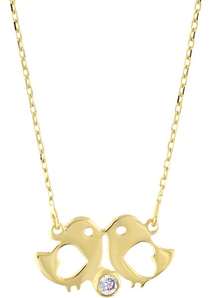 14 Ayar Çifte Kumrular Altın Kolye fiyatları