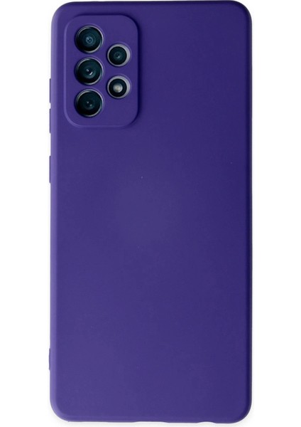Samsung Galaxy A72 Kılıf Nano Içi Kadife Silikon - Mor