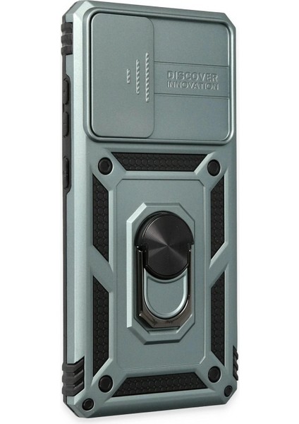 Samsung Galaxy A72 Kılıf Pars Lens Yüzüklü Silikon - Yeşil fiyatları