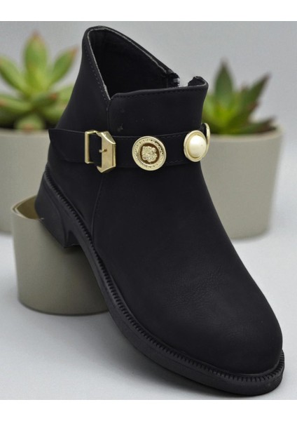 4569 Kadın Bot Ayakkabı Kaymaz Taban Fermuarlı Günlük Kadın Bot