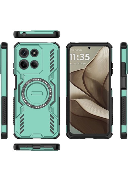 Motorola Moto G15 Magsafe Kılıf, Manyetik Düşmeye Dayanıklı Telefon Kılıfı Kapağı Motorola Moto G15 (Yurt Dışından)