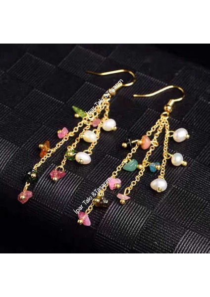 Düzensiz Doğal Inci & Doğal Taş Küpesi fiyatları