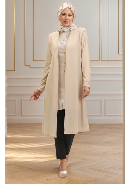 Incecik Uzun Kadın Hırka Büyük Beden Tesettür Hırka