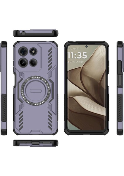 Motorola Moto G15 Magsafe Kılıf, Manyetik Düşmeye Dayanıklı Telefon Kılıfı Kapağı Motorola Moto G15 (Yurt Dışından)