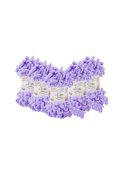 5 Adet Puffy El Örgü Ipi Atkı Battaniye Bere Panduf Parmak Örgü Ipliği -788