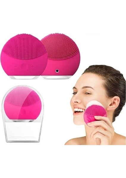 Mini Yüz Temizleme Titreşimli Silikon Su Geçirmez Taşınabilir Şarjlı Cilt Temizleme Ve Masaj Aleti