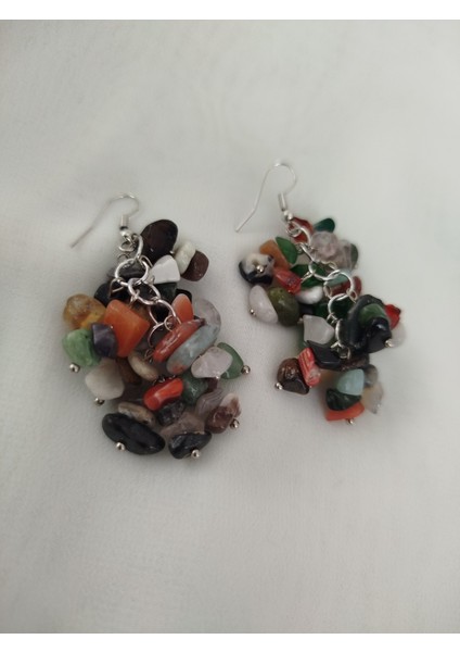 Gold Altın Kaplama Beyaz Inci Kırıktaş Sallantı Tasarım Küpe modelleri