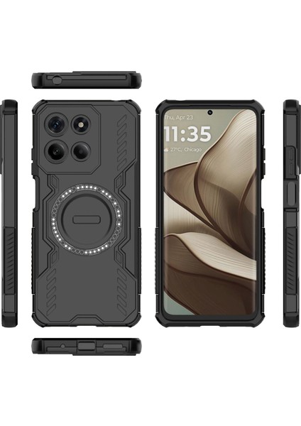 Motorola Moto G15 Magsafe Kılıf, Manyetik Düşmeye Dayanıklı Telefon Kılıfı Kapağı Motorola Moto G15 (Yurt Dışından)