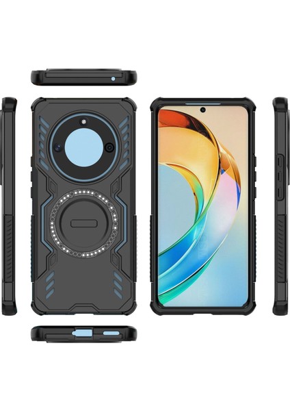 Huawei Honor X50/X9B/MAGIC 6 Lite Magsafe Kılıf, Manyetik Düşmeye Dayanıklı Telefon Kılıfı Kapağı Huawei Honor X50/X9B/MAGIC 6 Lite (Yurt Dışından) modelleri