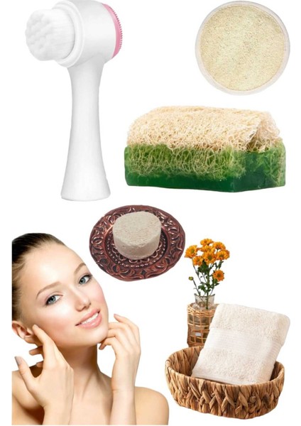 5'li Set Ölü Deri Akne Leke Sivilce Arındırıcı Gerdirme Beyazlatıcı Peeling Doğal Cilt Yüz Bakım