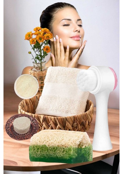 5'li Set Ölü Deri Akne Leke Sivilce Arındırıcı Gerdirme Beyazlatıcı Peeling Doğal Cilt Yüz Bakım modelleri