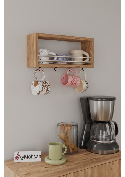 Trend Kupa Standı, Bardak Tutucu, Kupa, Fincan Askılığı Çok Amaçlı Raf 45 cm modelleri