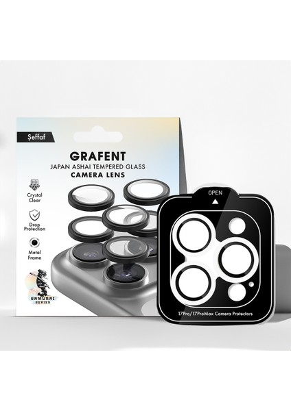 Japan Asahi iPhone 17 Pro / 17 Pro Max Şeffaf Kamera Koruyucu – 3D Tam Lens Kaplama, Hd Ar Yansıma Karşıtı, Çizilme ve Darbe Koruma