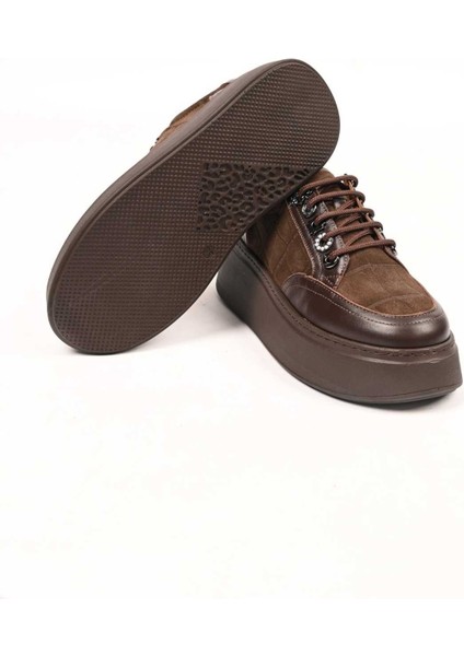 Bağcıklı Poli Taban Hakiki Deri Sneaker 334-7877-49 Kadın Ayakkabı