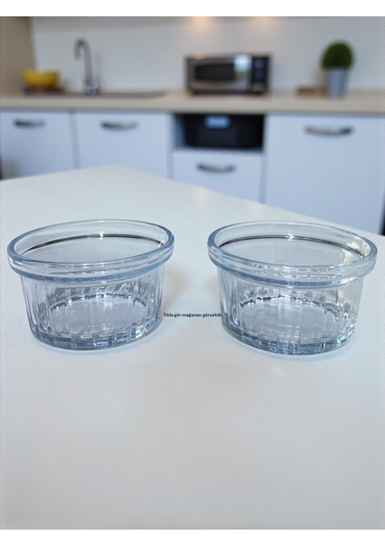 Borcam Kek Sufle Kase Isıya Dayanıklı Atom Tatlı Fırın Kasesi Bor Cam 285CC 2 Adet fiyatları