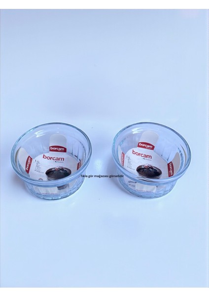 Borcam Kek Sufle Kase Isıya Dayanıklı Atom Tatlı Fırın Kasesi Bor Cam 285CC 2 Adet modelleri