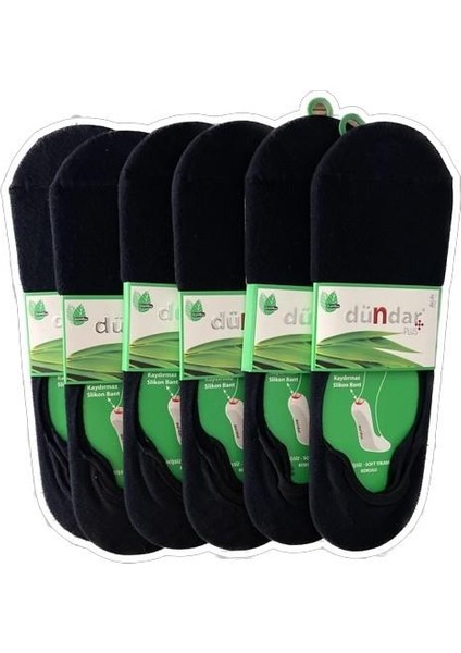 6 Lı Dündar Erkek Bambu Dikişsiz Koku Yapmayan Silikonlu Babet Çorap Plus 40-44 No fiyatları