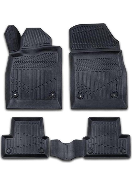 Opel Astra J Sedan 2012-2020 Için Havuzlu Oto Paspas, Yüksek Kenarlı, Esnek, Araca Özel, Kokusuz