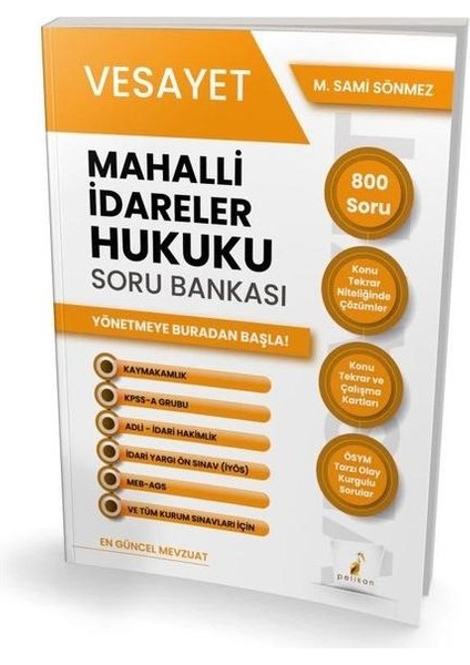 Vesayet Mahalli Idareler Hukuku Soru Bankası