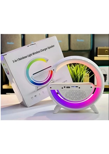 Rgb Işıklı Bluetooth Hoparlörlü Akıllı Masa Lambası – Kablosuz Şarj Destekli Çok Fonksiyonlu LED Lamba fırsatları