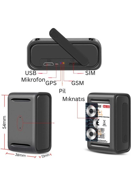 ML150 4g Kişisel Gps Takip Cihazı