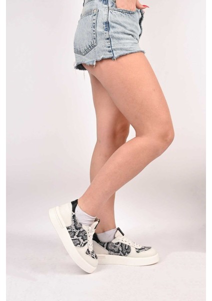 Bağcıklı Termo Taban Hakiki Deri Sneaker 101-FARBI-52 Kadın Ayakkabı