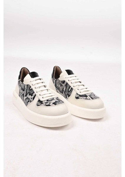 Bağcıklı Termo Taban Hakiki Deri Sneaker 101-FARBI-52 Kadın Ayakkabı
