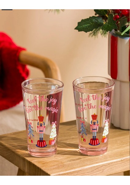 Karışık Kurşun Asker Baskılı Cam Bardak Seti 2'li 420 ml