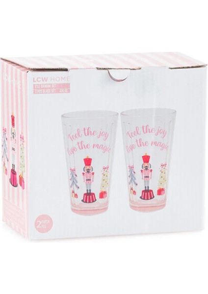 Karışık Kurşun Asker Baskılı Cam Bardak Seti 2'li 420 ml