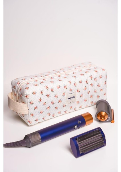 Çiçek Dy-Son Airwrap ve Tüm Saç Şekillendiriciler Için Xl Boy Çanta Seyahat Çantası Çiçek Çizgi