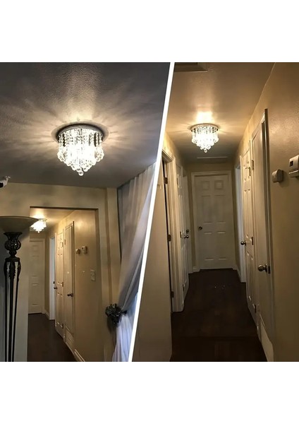 Akasya Büyük Krom Kristal Taşlı Salon Avizesi modelleri