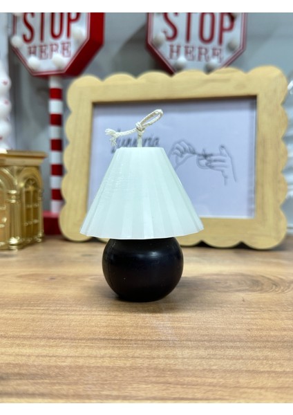 Dekoratif Abajur Şeklinde Çift Renkli Mum | Boy:8cm - Çap : 6cm | Şık El Yapımı Mum modelleri