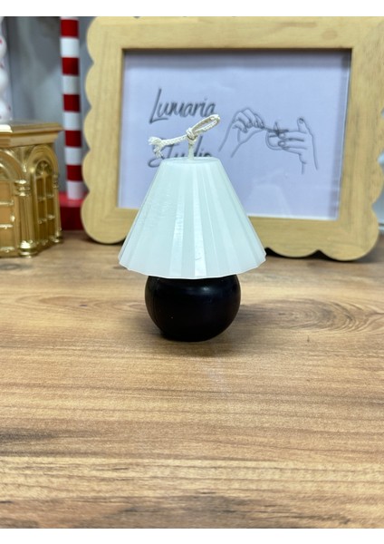 Dekoratif Abajur Şeklinde Çift Renkli Mum | Boy:8cm - Çap : 6cm | Şık El Yapımı Mum fırsatları