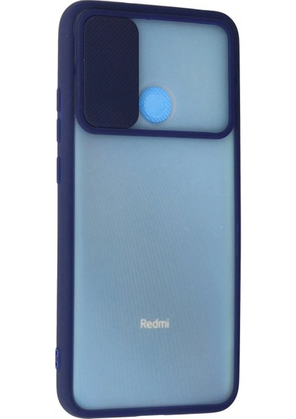 Xiaomi Redmi 9c Kılıf Palm Buzlu Kamera Sürgülü Silikon - Lacivert modelleri