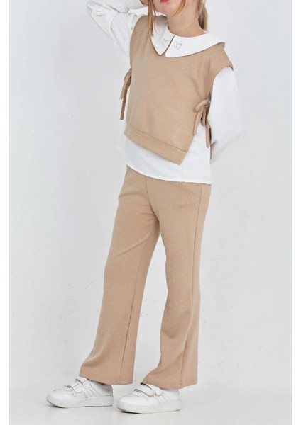 Kız Çocuk 3'lü Takım (Pantolon+Yelek+Bluz) 12429 modelleri