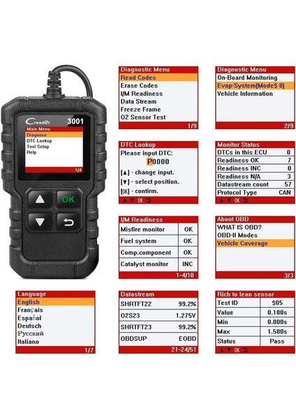 CR3001 Launch Creader Tarayıcı Arıza Tespit Cihazı fiyatları