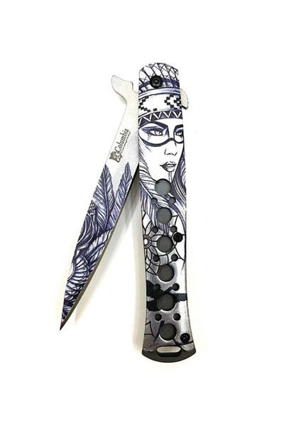 Columbia Apaçi Kızı FST-1112-A 23 cm Kızılderili Dövme Çakı modelleri