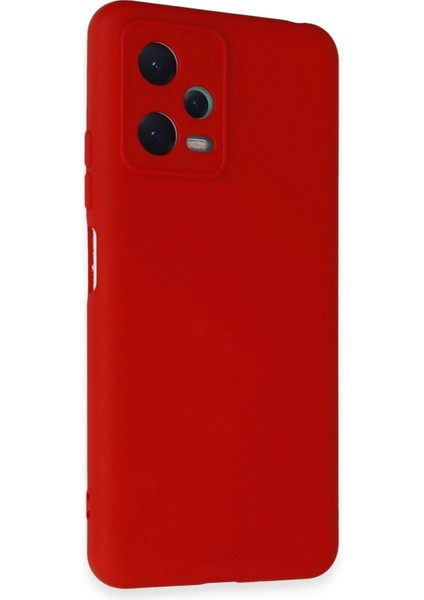 Xiaomi Redmi Note 12 5g Kılıf Nano Içi Kadife Silikon - Kırmızı