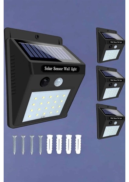 Solar Lamba Giriş, Bahçe Yol Avlu Hareket Sensörlü Led Parlak Gece Su Geçirmez modelleri