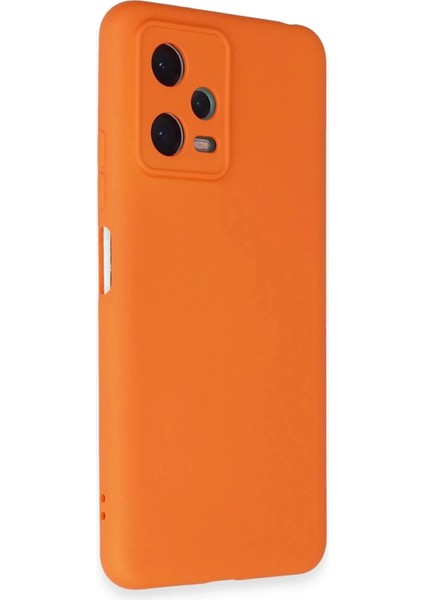 Xiaomi Redmi Note 12 5g Kılıf Nano Içi Kadife Silikon - Turuncu