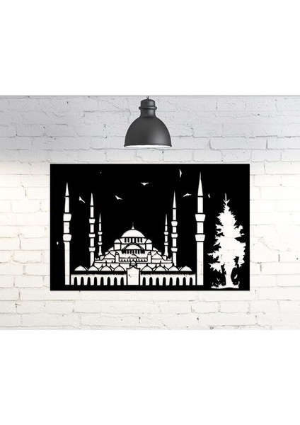 Camii Temalı Ev Işyeri Kendinden Yapışkanlı Dekoratif Tablo 30X40