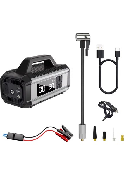 10000MAH Acil Aydinlatma Akilli Enflasyon Fonksiyonel Araç Sisme Mars Gücü VC13