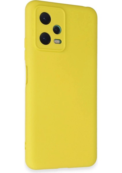 Xiaomi Redmi Note 12 5g Kılıf Nano Içi Kadife Silikon - Sarı