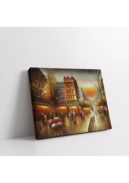 Yağmurlu Sokakların Işıltısı Kanvas Tablo