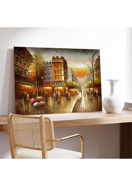 Yağmurlu Sokakların Işıltısı Kanvas Tablo fiyatları