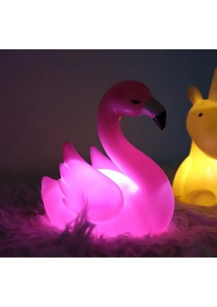 LED Işıklı Flamingo Masa Lambası