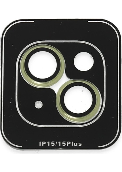 iPhone 15 Pvd Metal Kamera Lens - Sarı
