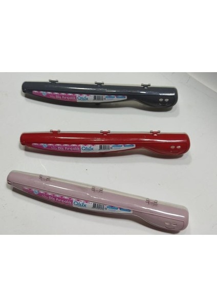 1 Adet Güler Yüzlü Diş Fırça Kabı 3 Renk Gri Kırmızı Lila Seyahatler Için Birebir modelleri