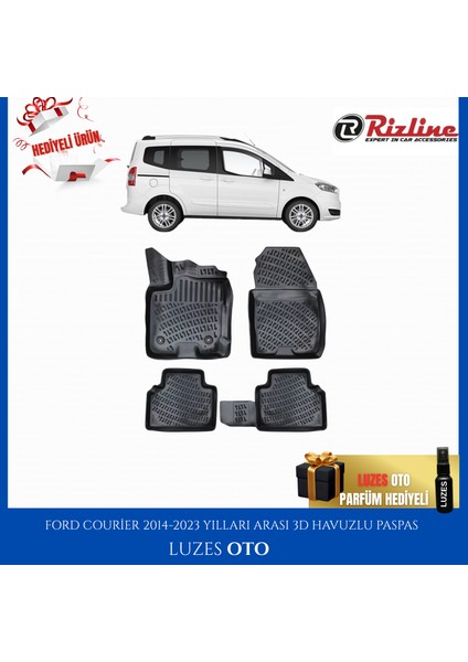 Ford Courier 3D Havuzlu Paspas 2016 Model Uyumlu